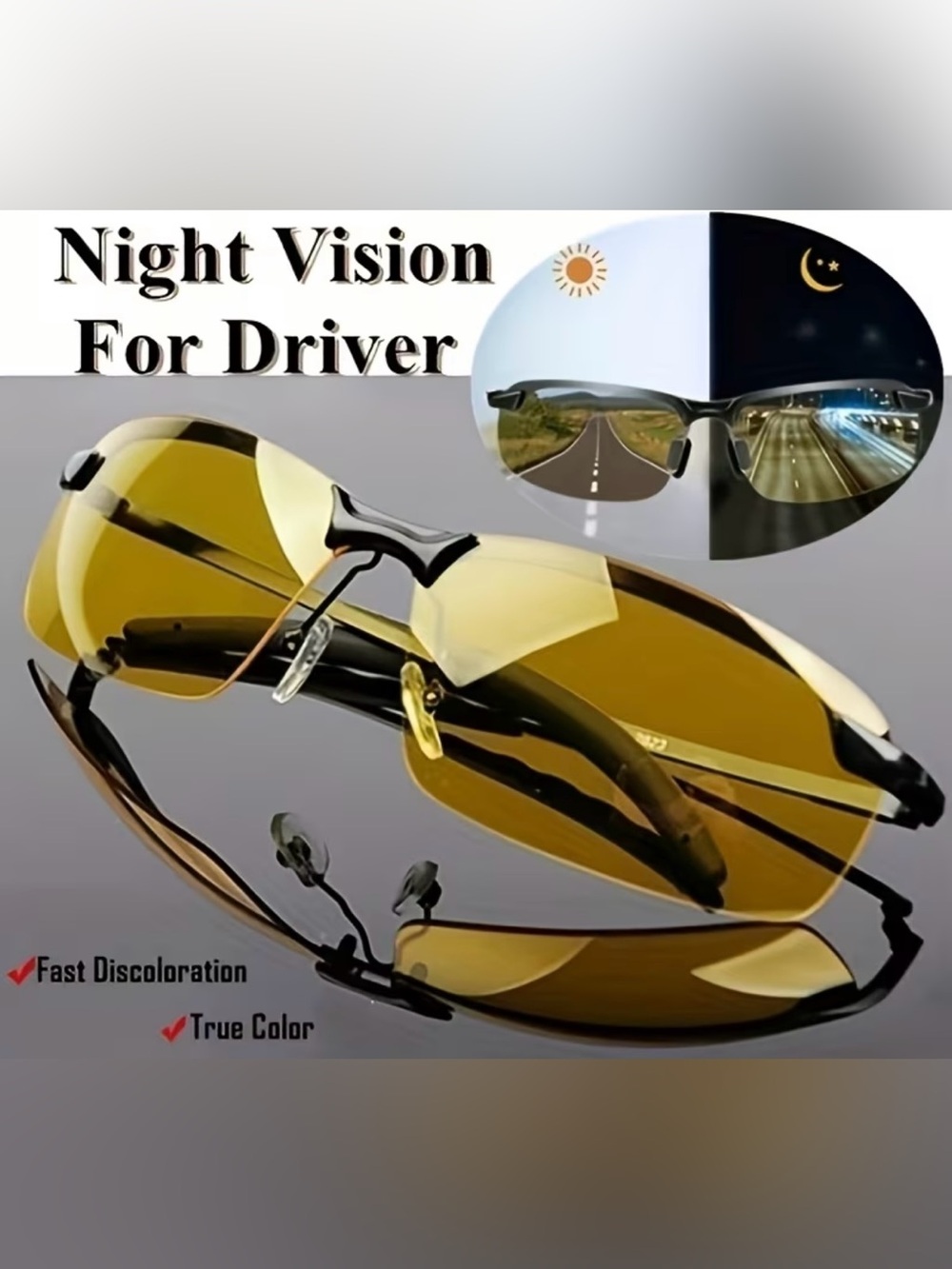Night Vision Anti-Glare Glasses - New!